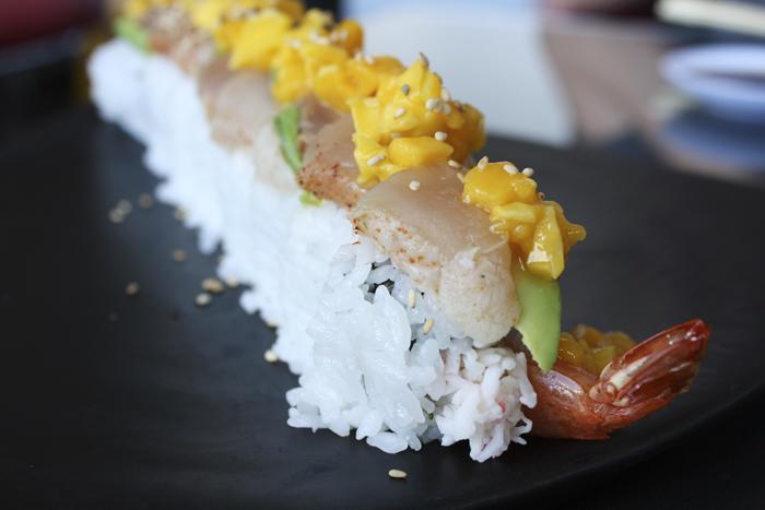 The+crab+and+tempura+filled+tropical+sushi+roll+topped+with+albacore+tuna%2C+avocado+and+mango+salsa+at+Zensei+Sushi+in+North+Park+might+not+be+the+most+traditional+Japanese+dish%2C+but+it+certainly+is+unique%2C+seen+here+on+Tuesday%2C+Nov.+22%2C+2011.+Photo+Credit%3A+Lauren+J.+Mapp%2FStaff+Photographer