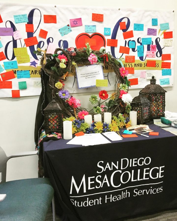 Mesa invites students to write caring messages for victims of terrorism.