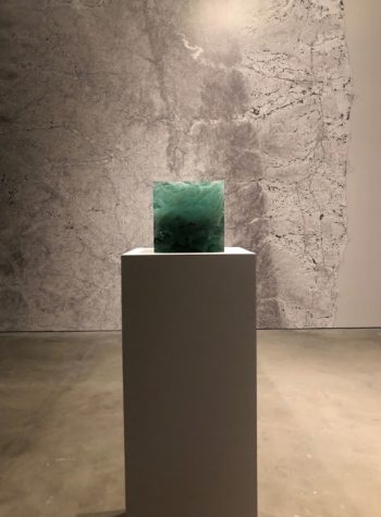 Trinity Cube by Trevor Paglen, 2015. Medium: Sculpture made up of trinitite and irradiated glass.
