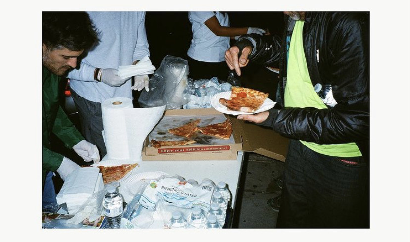 Local Clothing Designer Invites the homeless to pull up and eat
