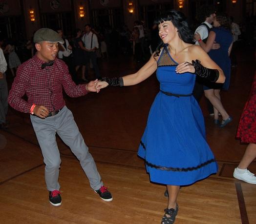 Dance students Jase Dalope and Julie Puccio put the skills they acquired from their classes at the Firehouse to good use during the Catalina Swing Dance Festival on Saturday, Nov. 10, 2012. Photo by Lauren J. Mapp