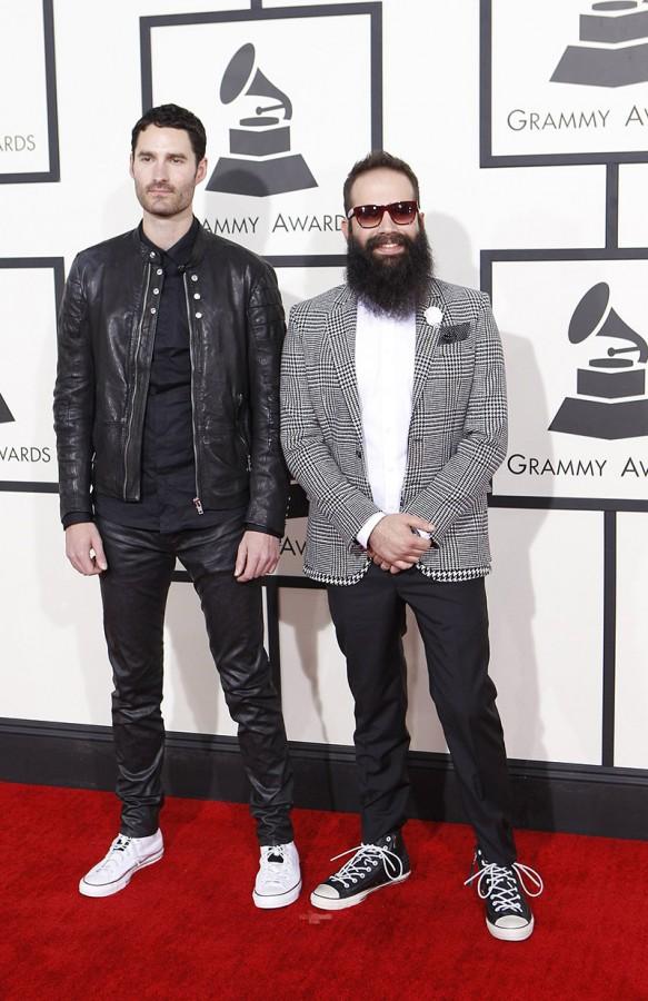 Capital Cities arrives for the 56th Annual Grammy Awards at Staples Center in Los Angeles, Sunday, January 26, 2014.  (Wally Skalij/Los Angeles Times/MCT
