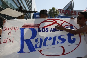 People in L.A. protesting the Los Angeles Clippers. Photo Courtesy of MCT Campus
