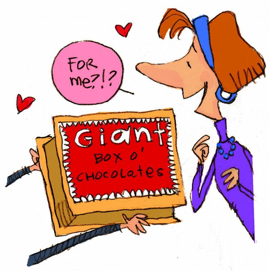 ILLUSTRATION: Valentines Day chocolates