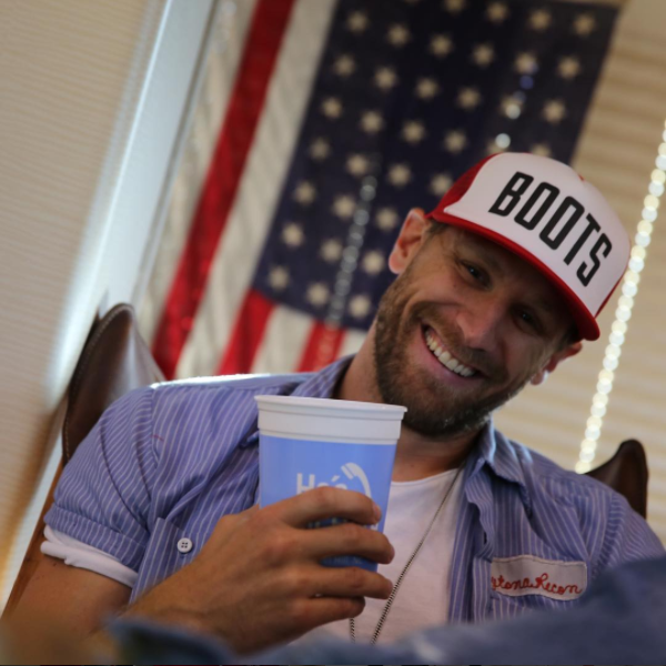 Chase Rice poses for the camera to share with his fans on social media.