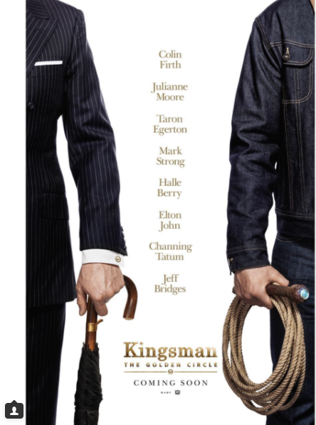 Eggsy and Whiskey sporting their spy technology
