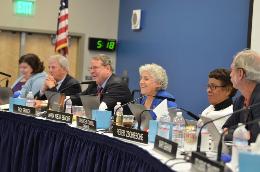 Board of Trustees and the Chancellor, working together on the new SDCCD student centered funding budget.