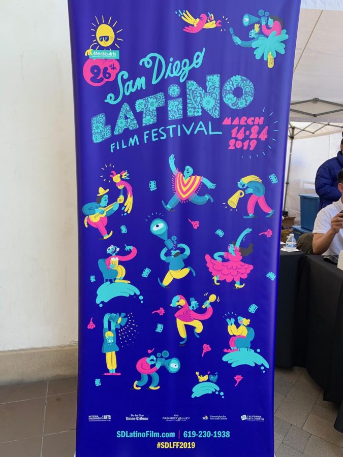 The poster at the San Diego Latino Film Festival was full of life and color 