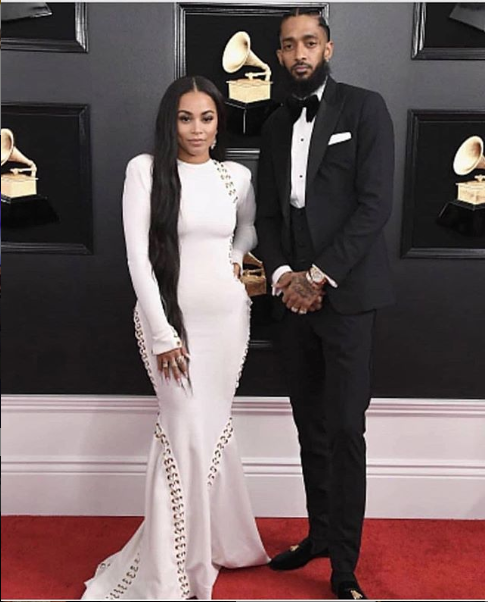 Nipsey+Hussle+and+his+partner%2C+Lauren+London.+%40nipseyhussle