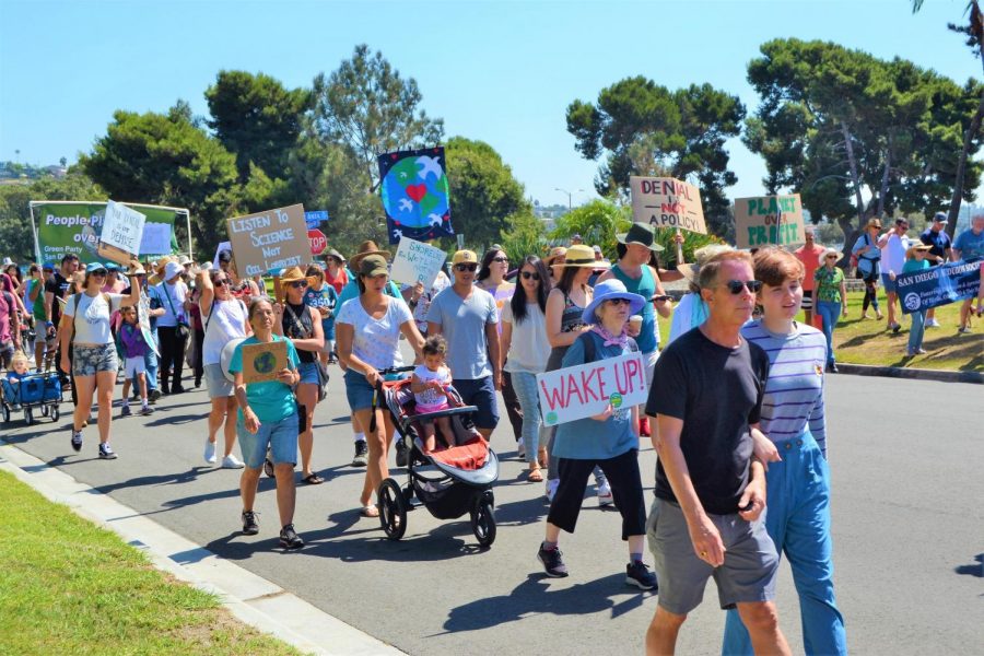 Climate strike takes place at De Anza Cove Park.