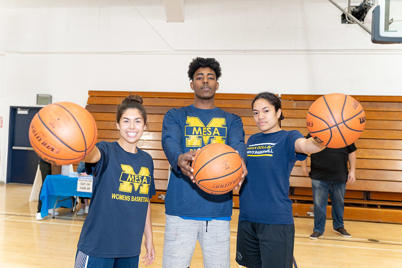 First place winners of the Resiliency Fund Free Throw Challenge Fundraiser event pose for the camera.