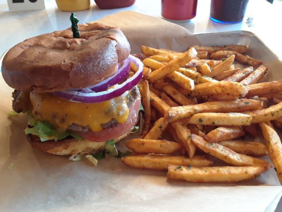 The good ol burger at Butcher and Cheese.