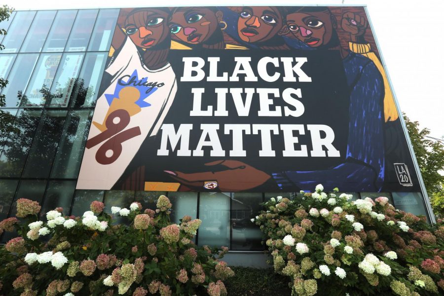 A BlackLivesMatter mural in Chicago