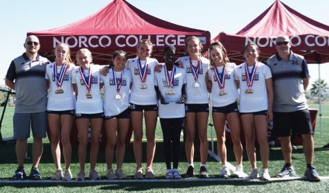 The Mesa womens cross country team crowned 2022 PCAC champions at Norco College on Oct. 28