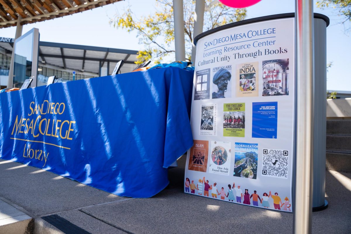 The library resource center hosted a pop-up event to highlight the array of resources accessible to students.