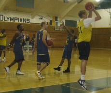 Mens hoops back to work after fires